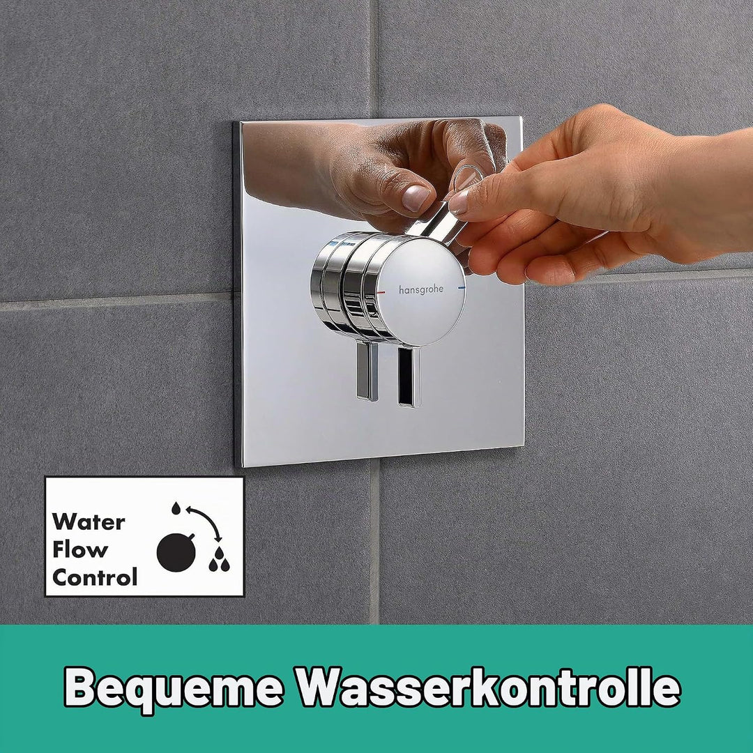 hansgrohe DuoTurn E - Duscharmatur Unterputz für 1 Verbraucher, Mischbatterie Dusche eckig, Einhebel