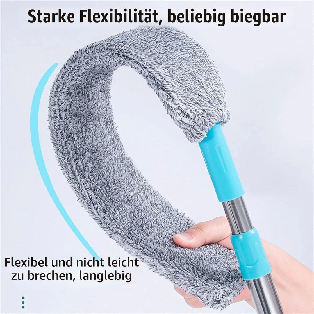Staubwedel Teleskop Waschbar, CHIRISEN Mikrofaser Teleskop Staubwedel Lang Ausziehbar mit Edelstahl
