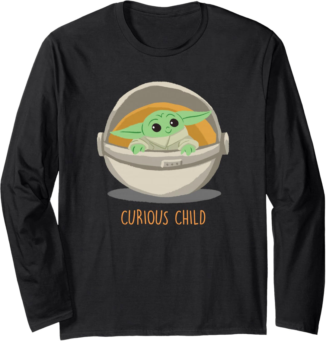 Star Wars The Mandalorian Curious Child Langarmshirt