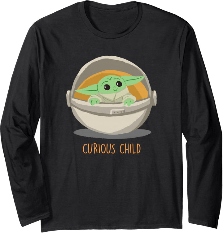 Star Wars The Mandalorian Curious Child Langarmshirt