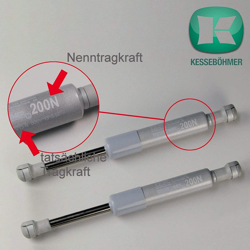 2 x SO-TECH® Kesseböhmer Kompressionsfeder Lift-O-Mat (verstärkte Ausführung) 200N (215N) für HSB
