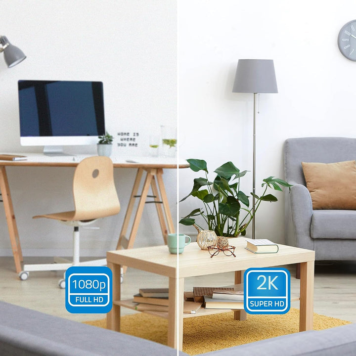 NIVIAN 360° WiFi Dome Überwachungskamera Stecker, 2K-Audio, bidirektionale Erkennung, Auto-Tracking,