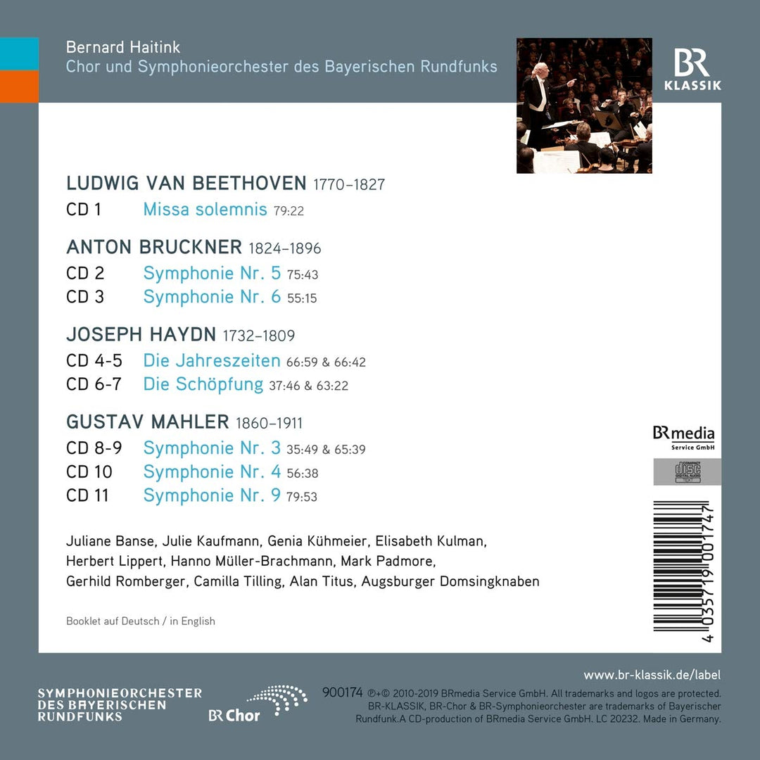 Bernhard Haitink-Portrait, Audio-CD