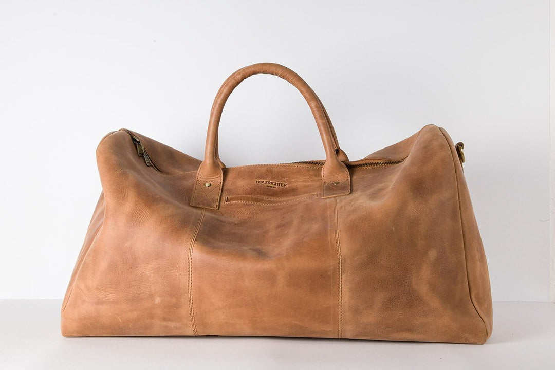 HOLZRICHTER BERLIN No 13-1 (L) - Premium Weekender Reisetasche, Sporttasche und Handgepäck aus Leder