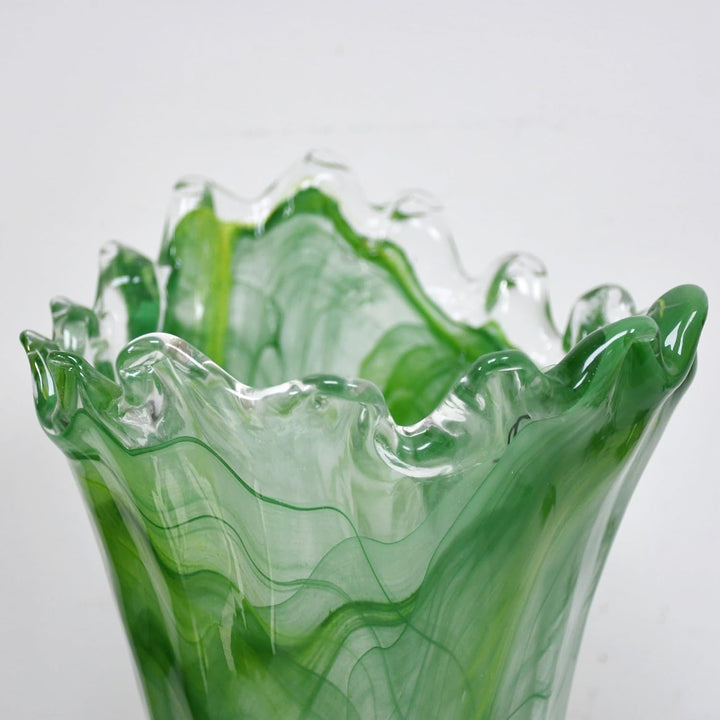 Grün Murano Glas Vase Milord Made in Italy