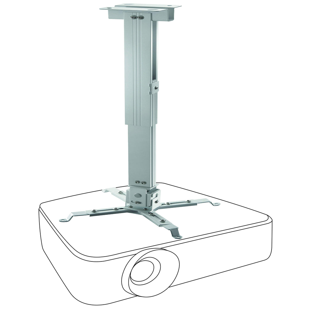 celexon universal Beamer-Decken-Halterung MultiCel4070W weiss | neigbarer, schwenkbarer & höhenverst