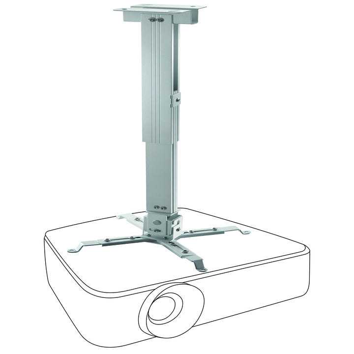 celexon universal Beamer-Decken-Halterung MultiCel4070W weiss | neigbarer, schwenkbarer & höhenverst