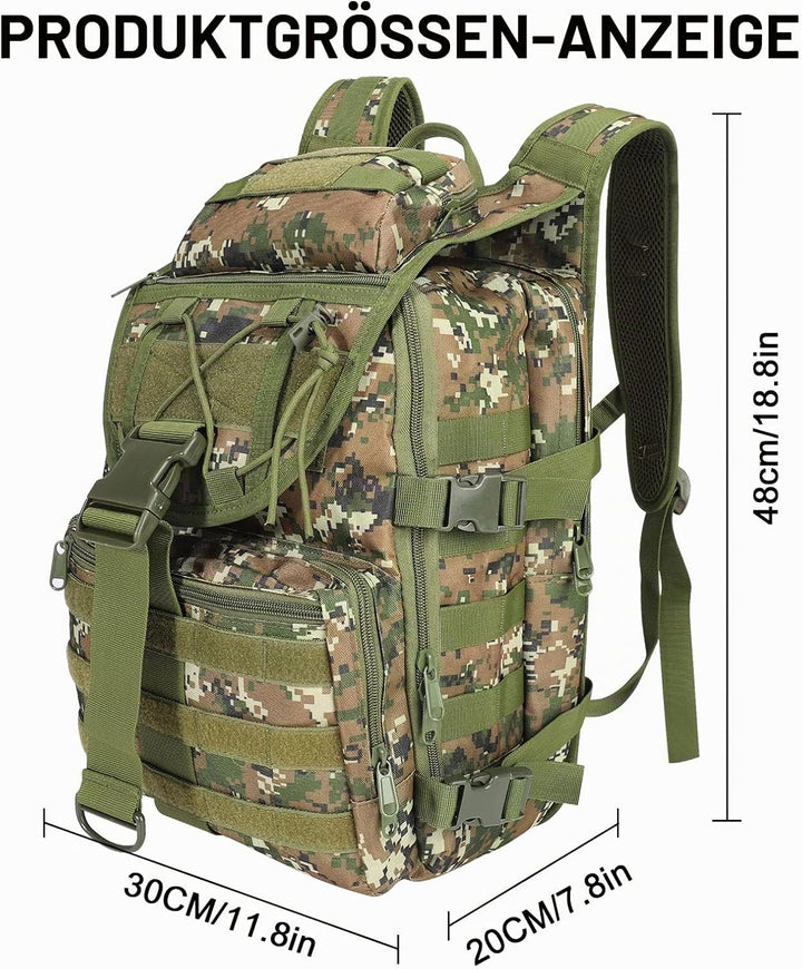 SHANNA Militärrucksack 35L/50L Armee Rucksack Molle, Hohe Kapazität Trekkingrucksack Wanderrucksäcke