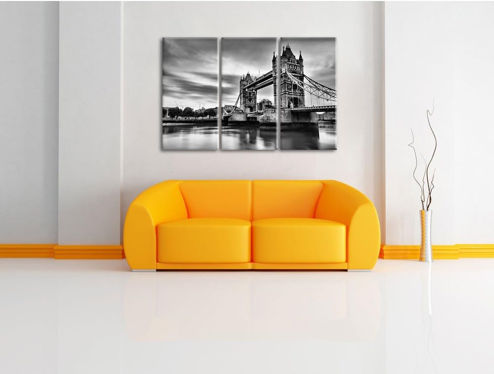 Pixxprint London als Leinwandbild/Grösse: 3 Teilig (120x80) cm/Wandbild/Kunstdruck/fertig bespannt