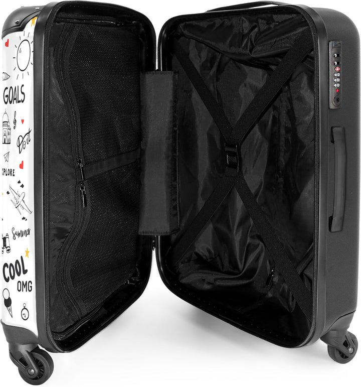NoBoringSuitcases.com® Handgepäck, Hartschalenkoffer mit TSA Schloss, Trolley, Reisekoffer, Carry on
