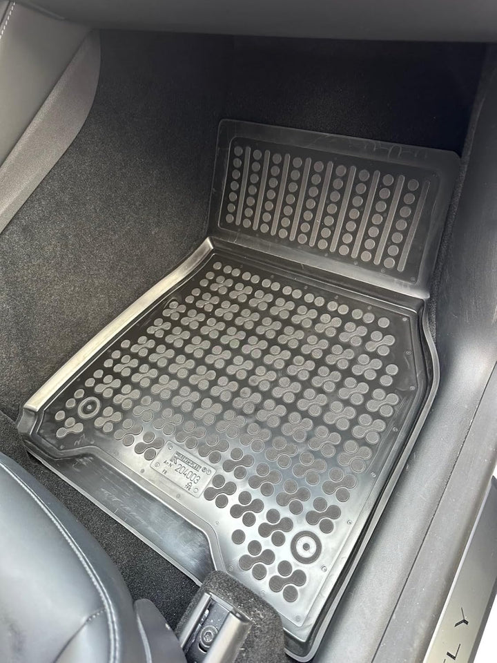 Hohe Gummi Fussmatten mit Rand passend für Tesla Model Y ab 2021-2/2025 AZUGA AZ10300475 3D Gummimat