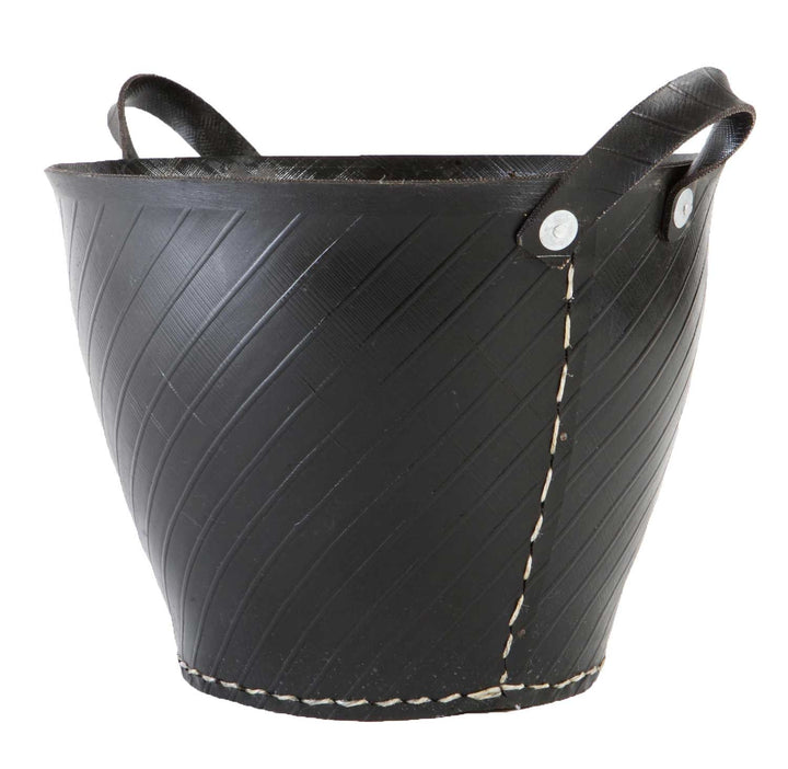 Holzkorb "REIFEN", ? 50 cm, schwarz