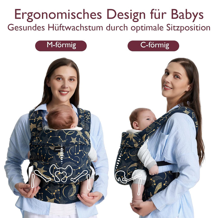 Momcozy Babytrage – Baby Carrier für Kleinkind (3-20 kg) · Ohne Einsätze