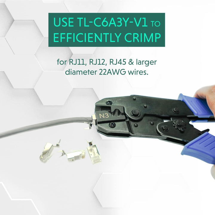 LINKUP - RJ45 Connectors Cat6A Ethernet Shielded Modular Plugs | for Large Diameter Wires (22AWG) Te
