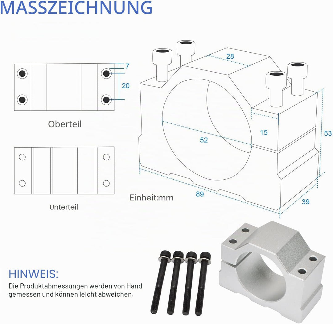 Daedalus CNC Gebürsteter Spindelmotor Set, 500 W, ER16 500W ER16