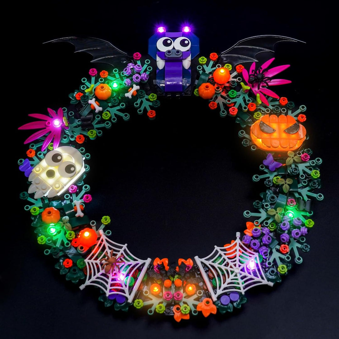 BrickBling Licht-Kit Kompatibel mit Lego Halloween Wreath 40825 (Kein Modell), Dekorationsbeleuchtun