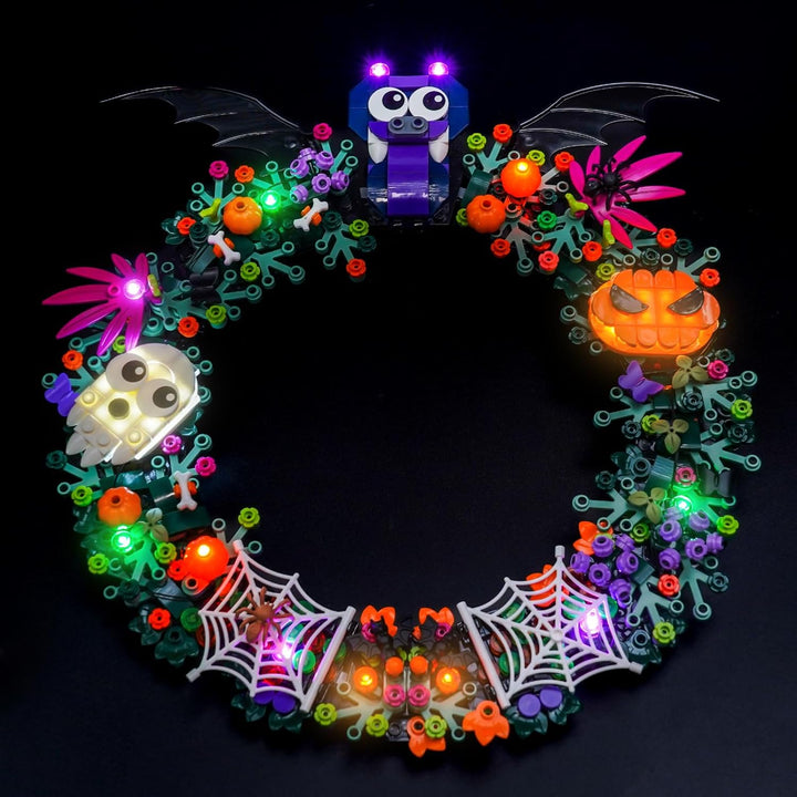 BrickBling Licht-Kit Kompatibel mit Lego Halloween Wreath 40825 (Kein Modell), Dekorationsbeleuchtun