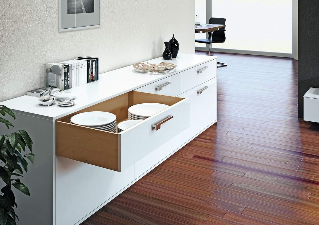 Hettich 9220218 Vollauszugsystem Quadro V6 450 Silent System (Nennlänge: 450mm, Traglast:30 kg, präz