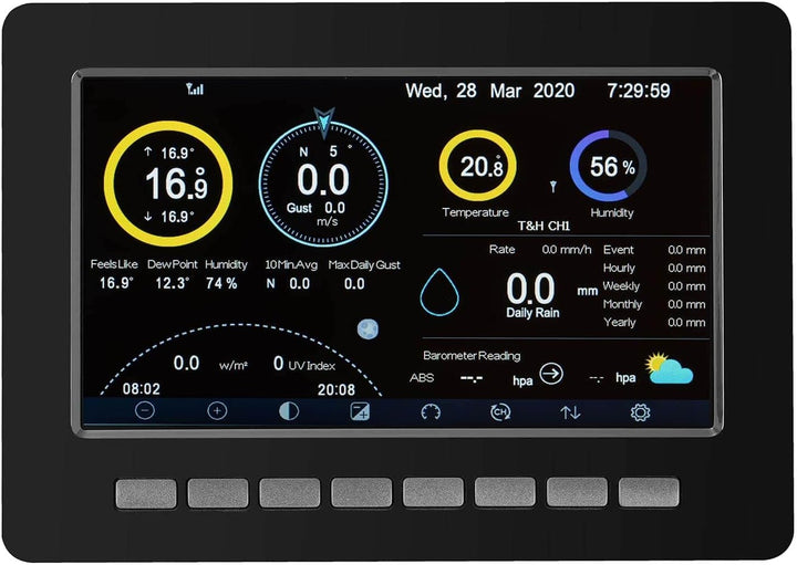 Steinberg Systems SBS-WS-500 WiFi Wetterstation LCD 7" USB Innensensor
