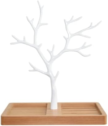 Schmuckbaum Weiss Gold, Schmuckhalter Weiss, Schmuckständer Schwarz, Schmuckaufbewahrung Rose Gold W