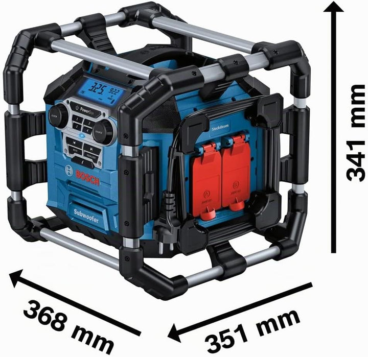 Bosch Professional 18V System Akku Baustellenradio GPB 18V-5 C (Empfang über Bluetooth, FM und AUX,
