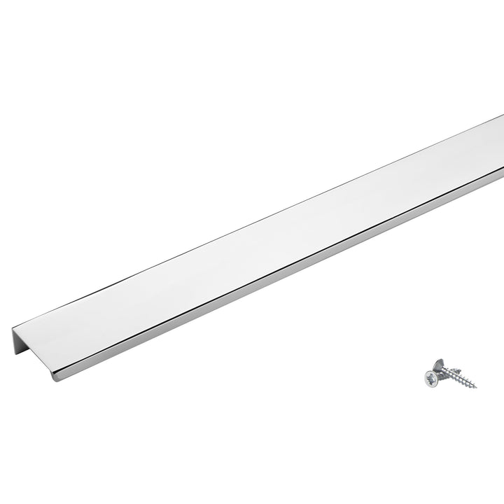 SOTECH 5er Set Möbelgriffe Blankett Jane 280 mm Chrom poliert Schrankgriffe Hinterschraubgriffe Küch