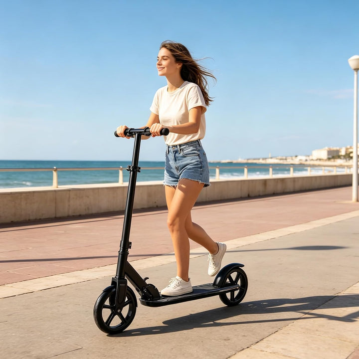 2 Stück 200mm Scooter Rollen, Scooter Ersatzräder mit ABEC-9 Lager Anti-Rutsch Roller Räder, Cityrol