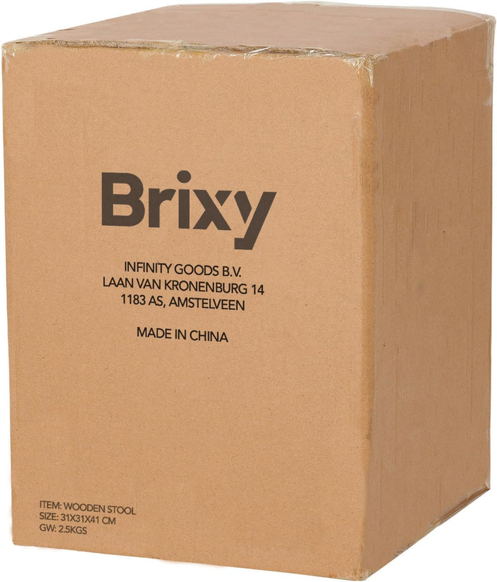 Brixy Hocker Holz - Teakholz - Beistelltisch - Fusshocker - Pflanztisch - Tritthocker - bis 150 kg -
