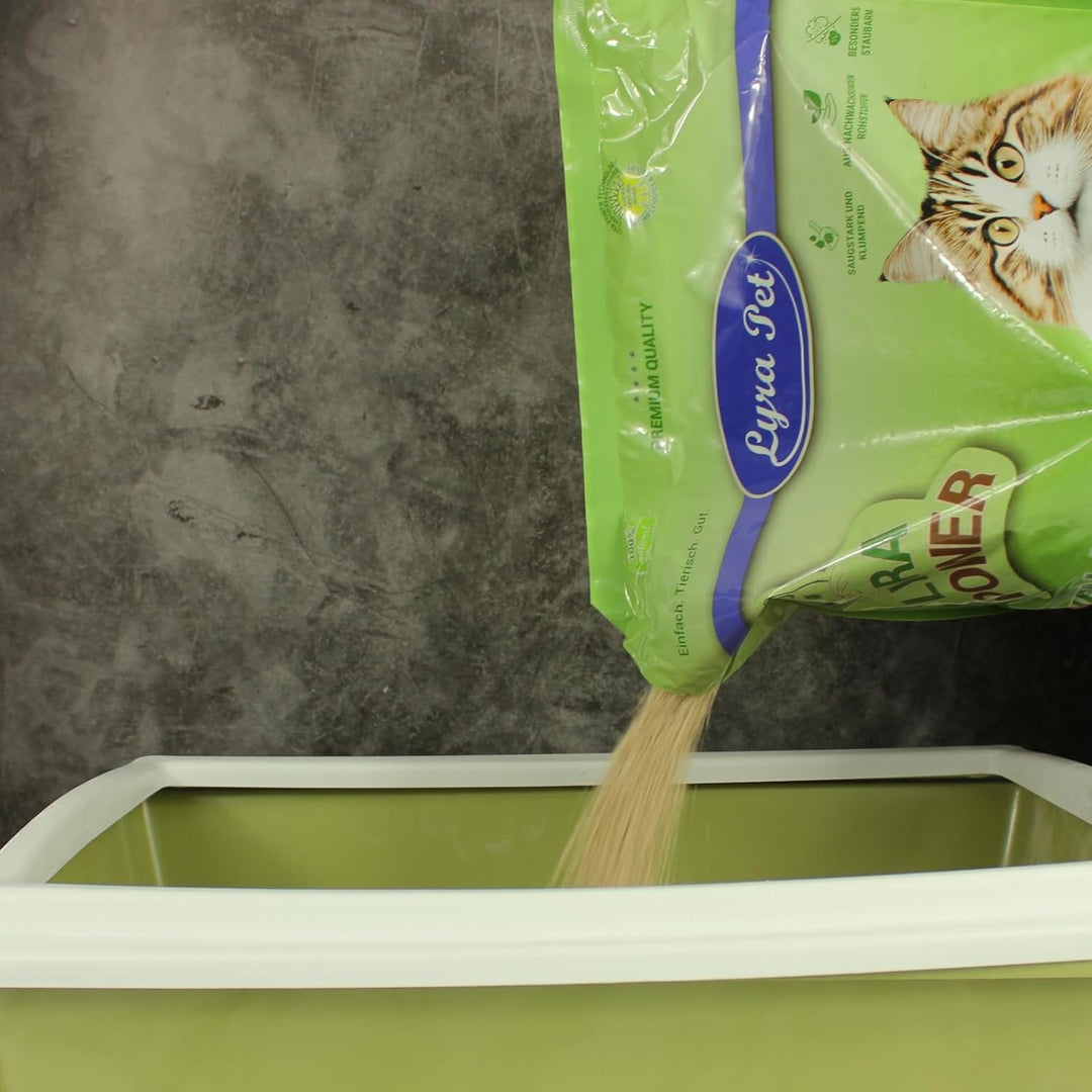 Lyra Pet® | 3 x 10 Liter Lyra Power Pinien Klump Katzenstreu + 2 Mäuse | Natürliche, biologisch abba