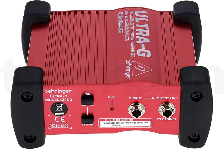 Behringer ULTRA-G GI100 Professionelle batterie-/phantomgespeiste DI-Box mit Gitarren-Lautsprecher-E