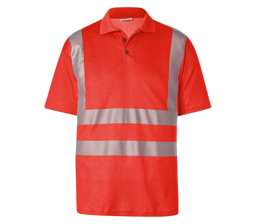 KÜBLER Workwear KÜBLER REFLECTIQ Polo PSA 2 warnrot Warnrot S, Warnrot S