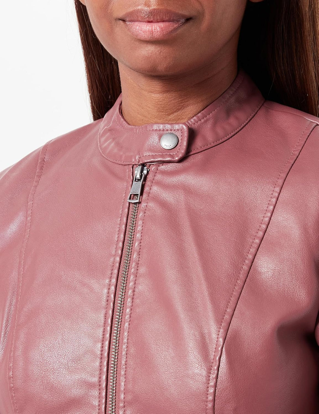 ONLY Damen Onlnewmelisa Faux Leather Jacket Cc OTW Jacke 74 Rose Brown, 74 Rose Brown