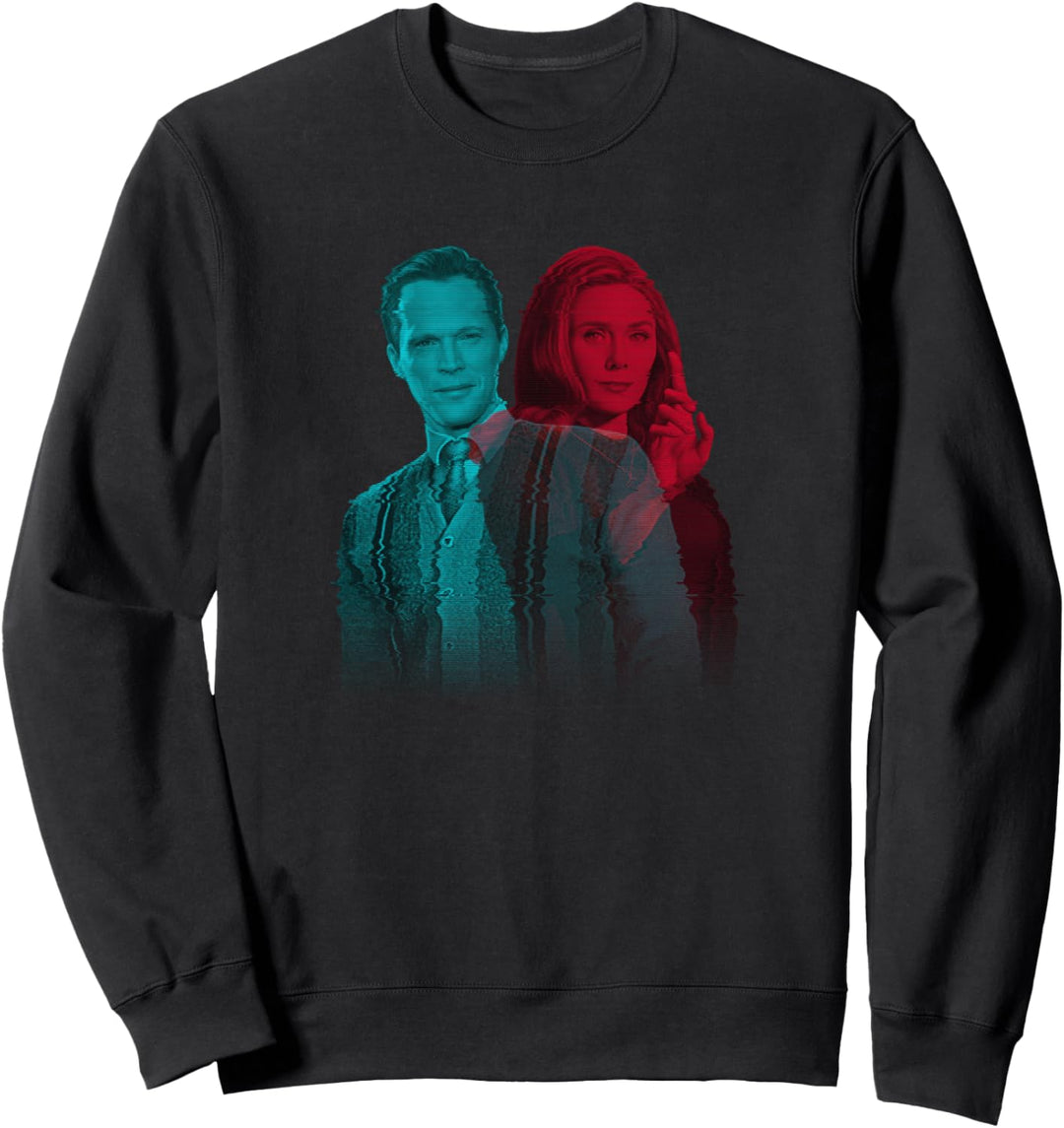Marvel WandaVision Wanda & Vision Glitch Overlay Sweatshirt