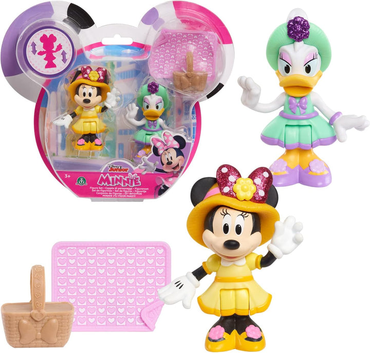 Giochi Preziosi Minnie, 2 bewegliche Figuren, 7,5 cm, mit Zubehör, Tea Party, Spielzeug für Kinder a
