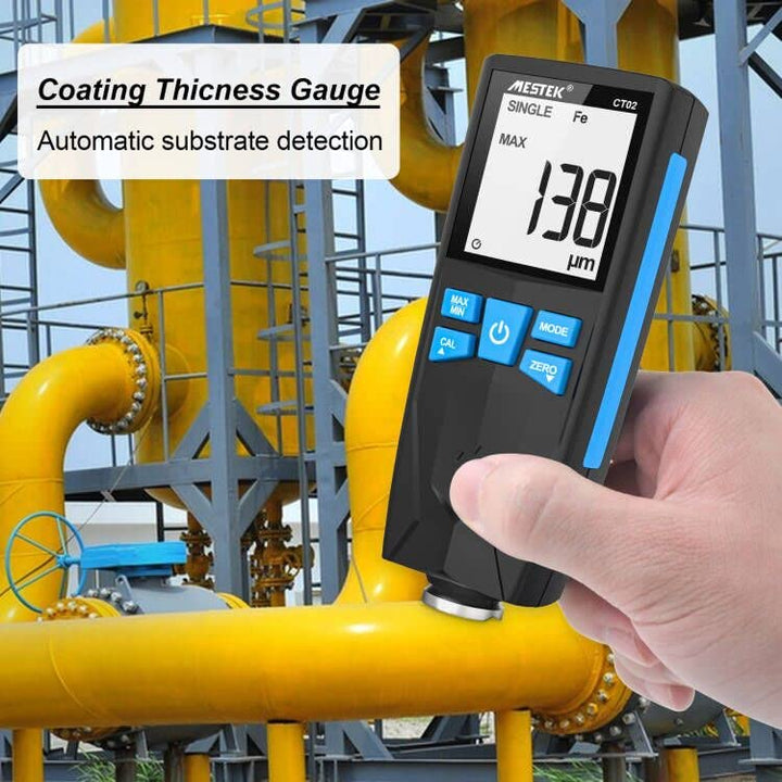 Schichtdickenmessgerät Lackschichtenmesser MESTEK Lacktester 0-1500um mit LCD-Display 2 Messmodi Hoc