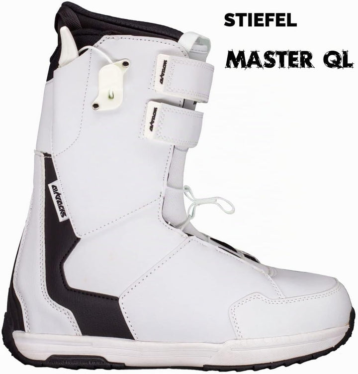 Airtracks Damen Snowboard-Set High M Carbon Rocker + Bindung Master W Fastec + Boots + Sb Bag 140 14
