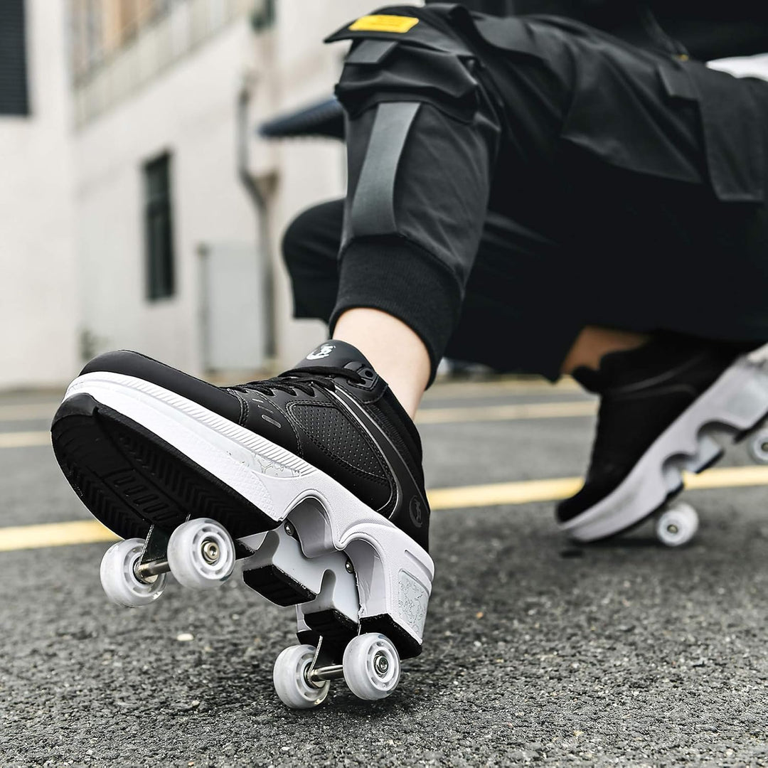 Roller Skate Shoes Rollschuhe Schuhe Mit Rollen Skateboardschuhe,Inline-Skate, verstellbar Damen Sch