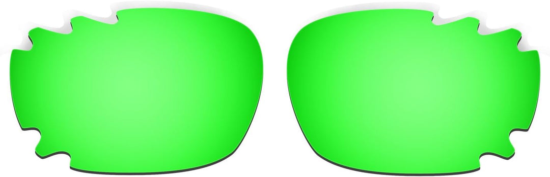 HKUCO Red/Green Polarized Replacement Lenses plus Black Earsocks Rubber Kit For Oakley Racing Jacket