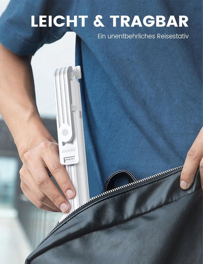 ANXRE 150cm Handy Stativ mit FernauslöSer [VerstäRkter Ständer],All-In-One Selfie Stick Handy Stativ