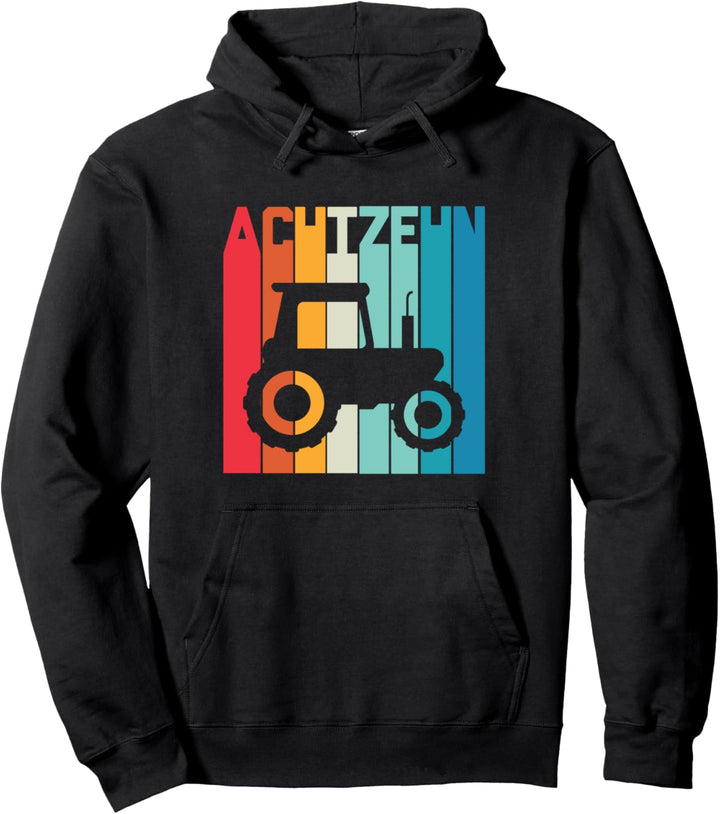18. Geburtstag Retro Traktor Junge Trecker Bauer Landwirt Pullover Hoodie