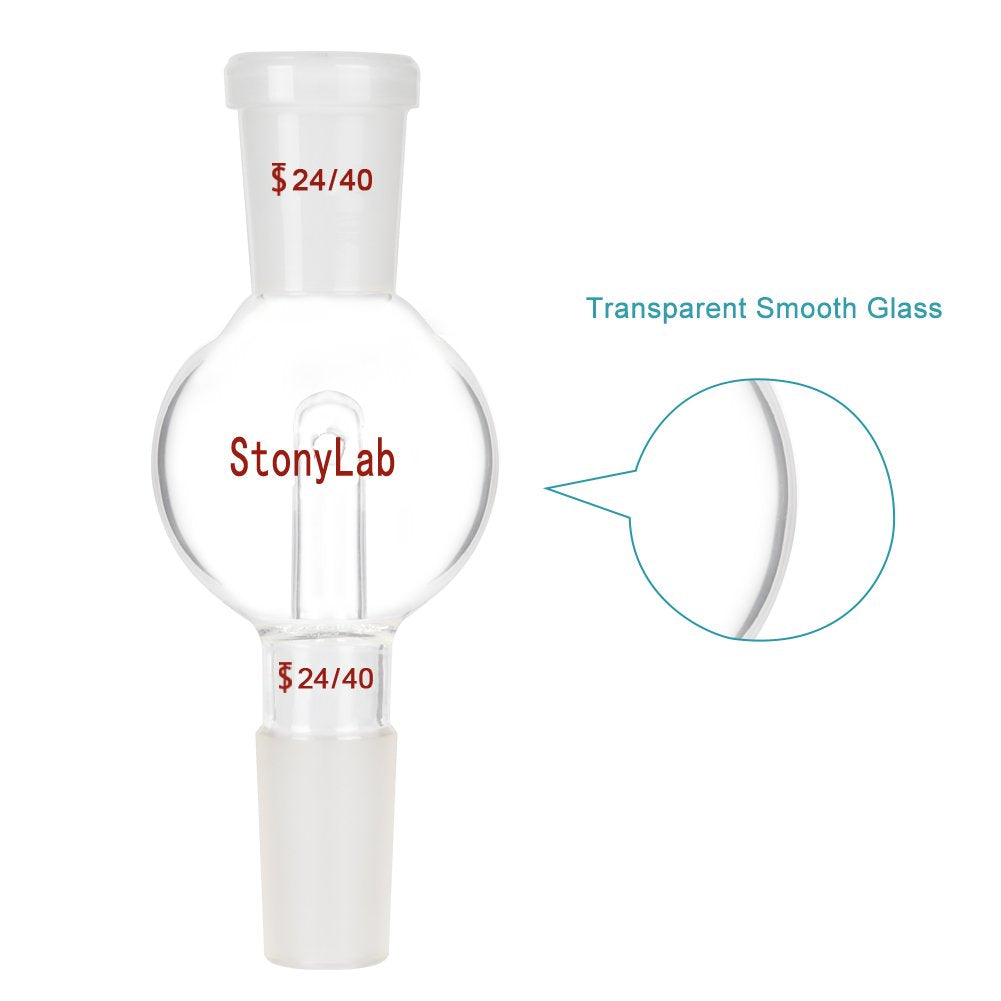 stonylab Rotationsverdampfer Bump Trap 24/40 äusseres oberes Gelenk, 24/40 Standard Konus inneres un