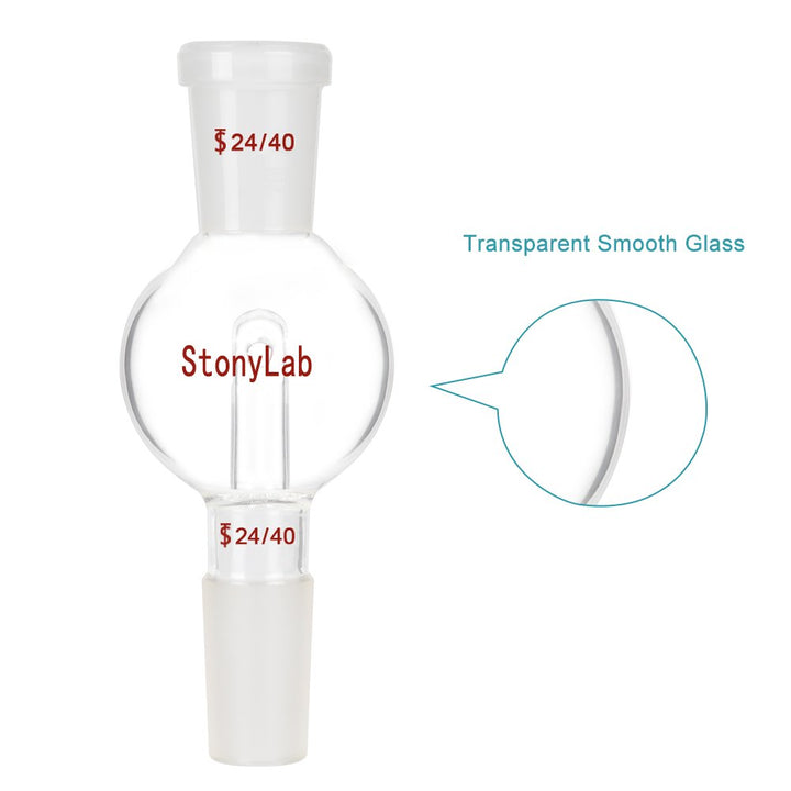 stonylab Rotationsverdampfer Bump Trap 24/40 äusseres oberes Gelenk, 24/40 Standard Konus inneres un