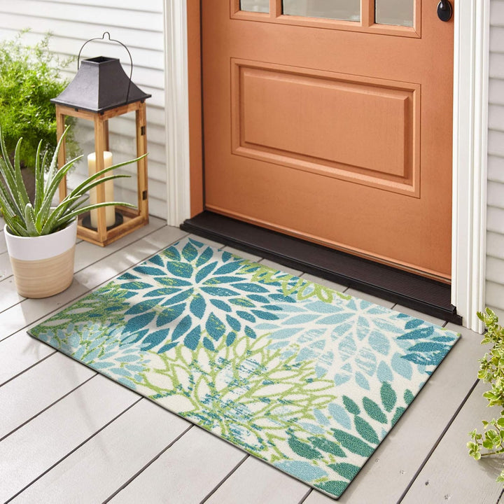 TALETA Fussmatte Outdoor Teppich Wetterfest,Outdoor Fussmatte, Gross: 50 x 80 cm 02 Tropische Pflanz