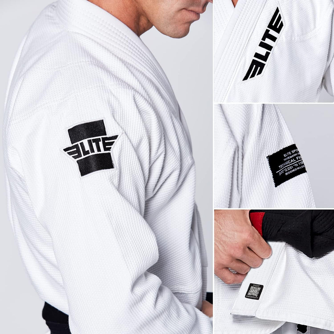 Elite Sports BJJ GI für Herren IBJJF Kimono BJJ Jiujitsu GIS W/sanforisierter Stoff &amp; Gürtel (Siehe