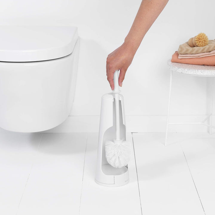 Brabantia Toilettenbürstengarnitur Classic - White White Toilettenbürste und Halter, White Toiletten