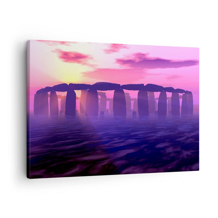 Bilder auf Leinwand Stonehenge Kreis Geheimnis Geschichte Leinwandbild 70x50cm Wandbilder Dekoration