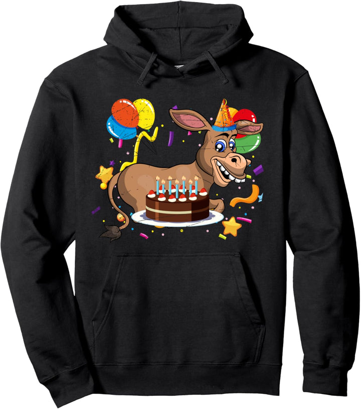 Geburtstags Party Bauernhof Tier Landwirt Farm Esel Pullover Hoodie