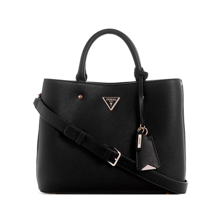 GUESS Damen Meridian Girlfriend Satchel Ranzen, Griffe Oben, Schwarz Einheitsgrösse, Einheitsgrösse