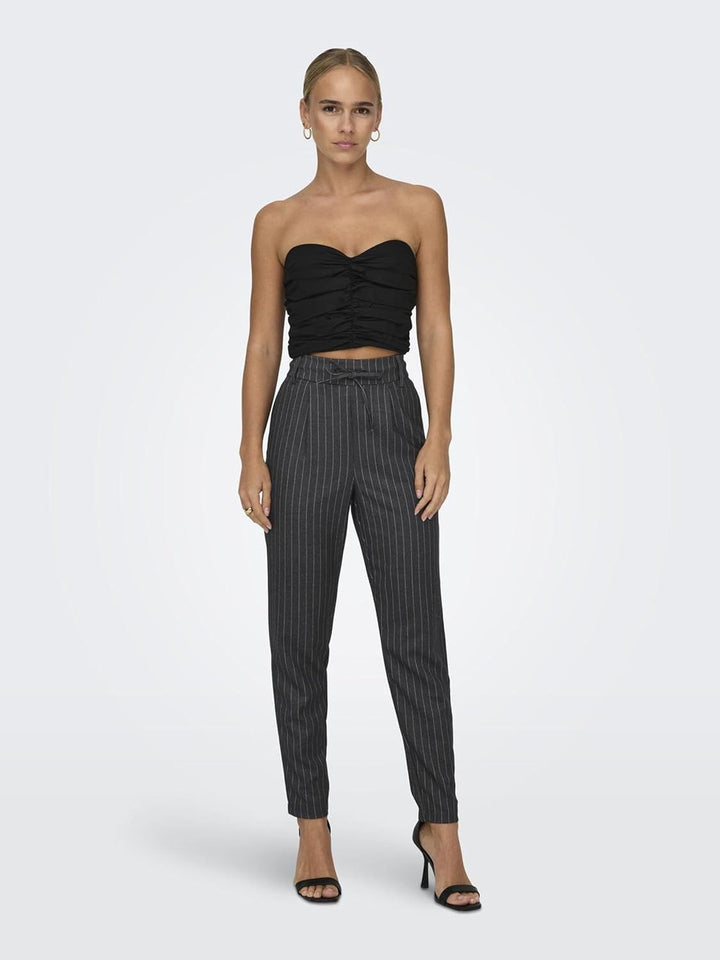ONLY Female Klassische Hose Normal geschnitten Mittlere Taille Hose XS / 34L Dark Grey Melange, XS /