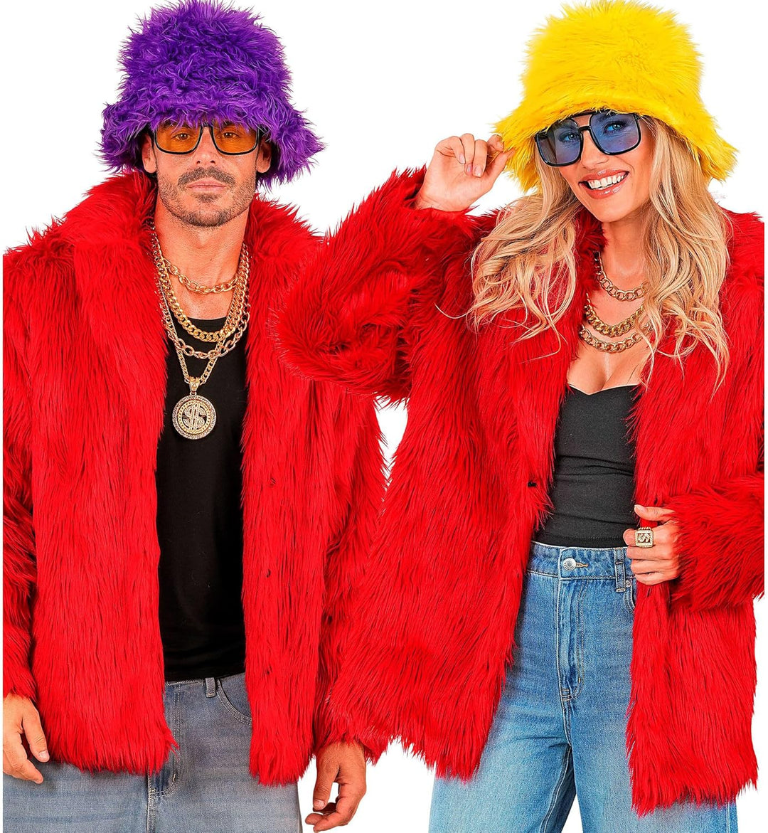 W WIDMANN MILANO Party Fashion - Kunstfell-Jacke für Damen und Herren, Plüschjacke, Kostüm, Party Ou